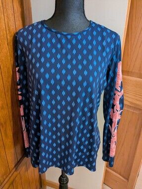 LANDS END Long Sleeve Swim Shirt Tropical/Hawaiian, Wmn Sz XL, EUC!!